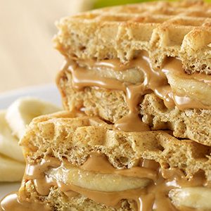 Waffles de Mantequilla de maní